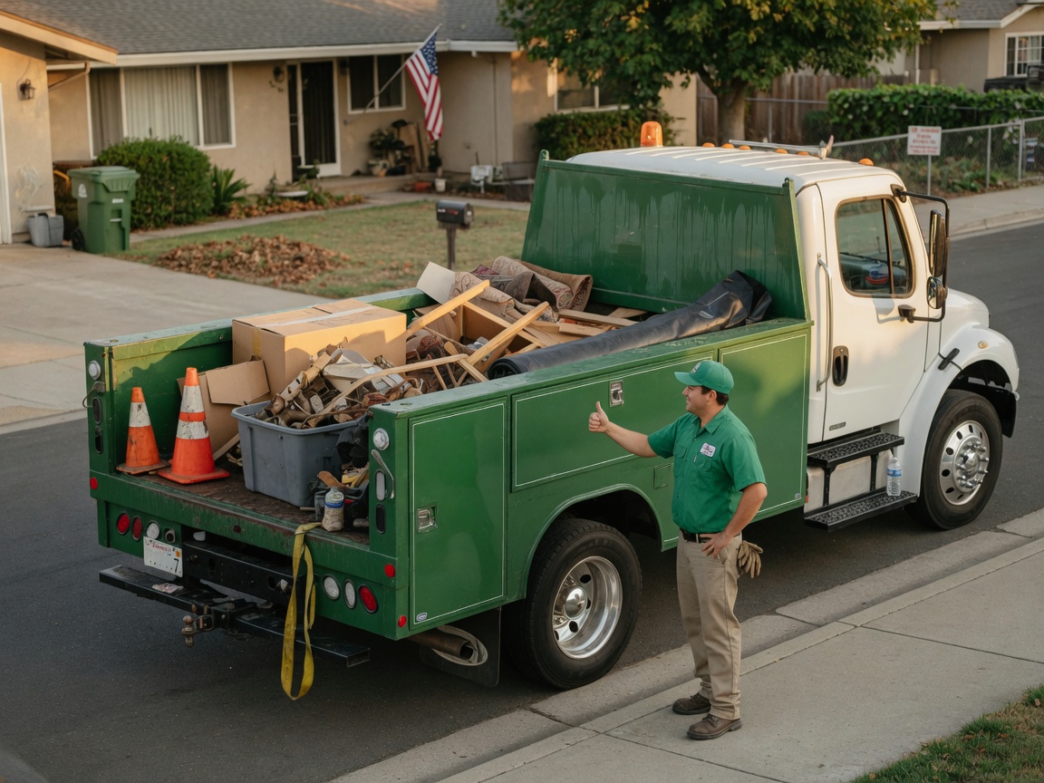 Local Next Door Hauling crew after a residential cleanout